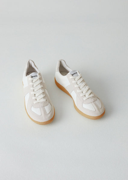 Novesta Gat Leather Trainers Ecru
