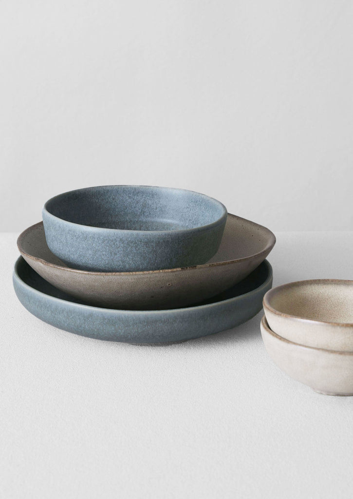 Cove Stoneware Deep Plate | Blue Grey