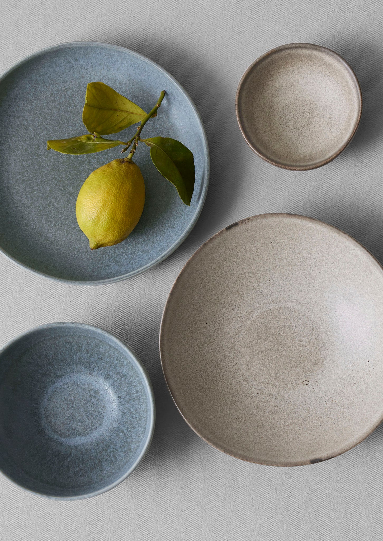 Cove Stoneware Deep Plate | Blue Grey