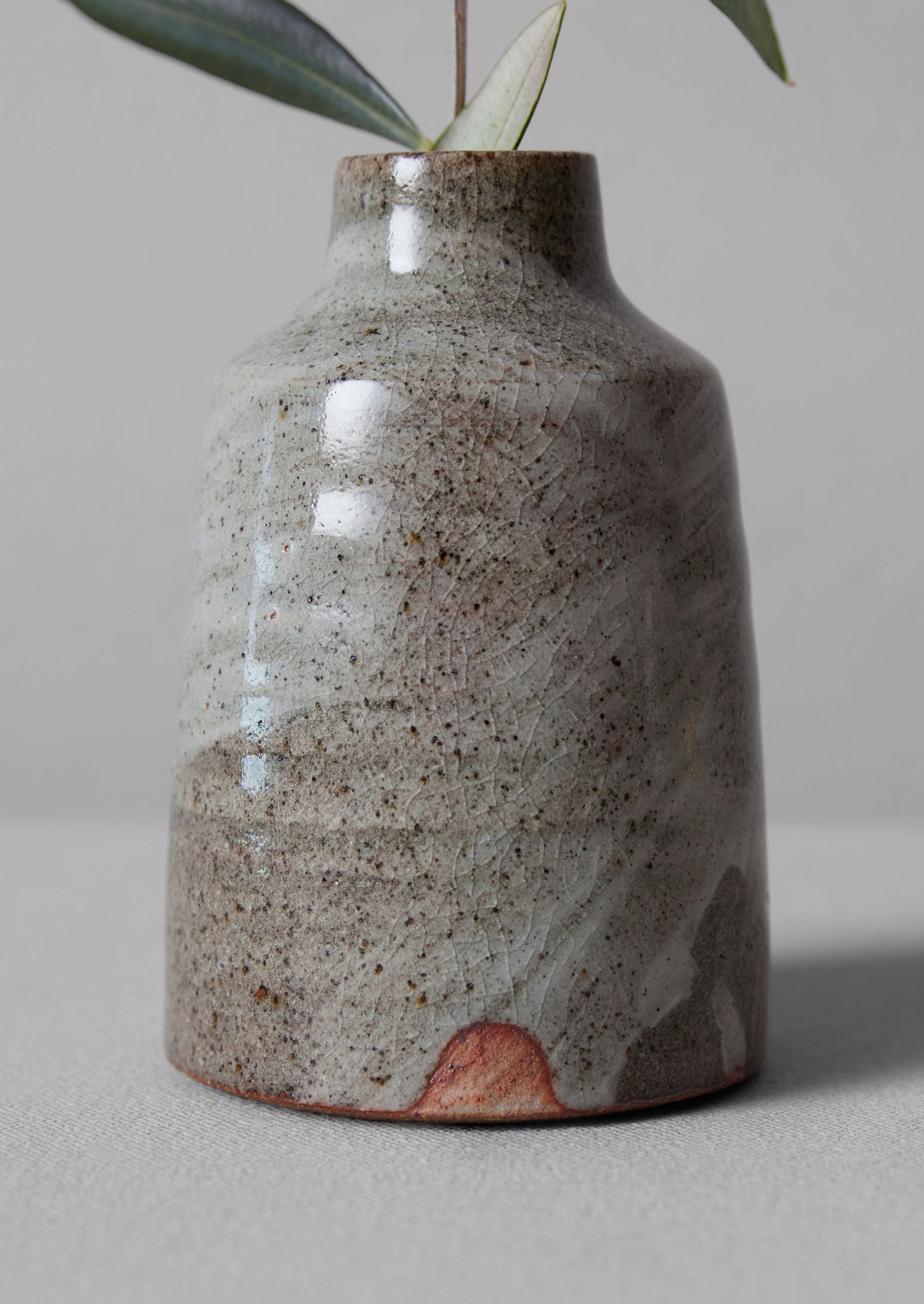 Bert Jones Bottle Vase | Speckled Grey