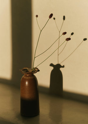 SZ Ceramics Frill Neck Vase | Chestnut