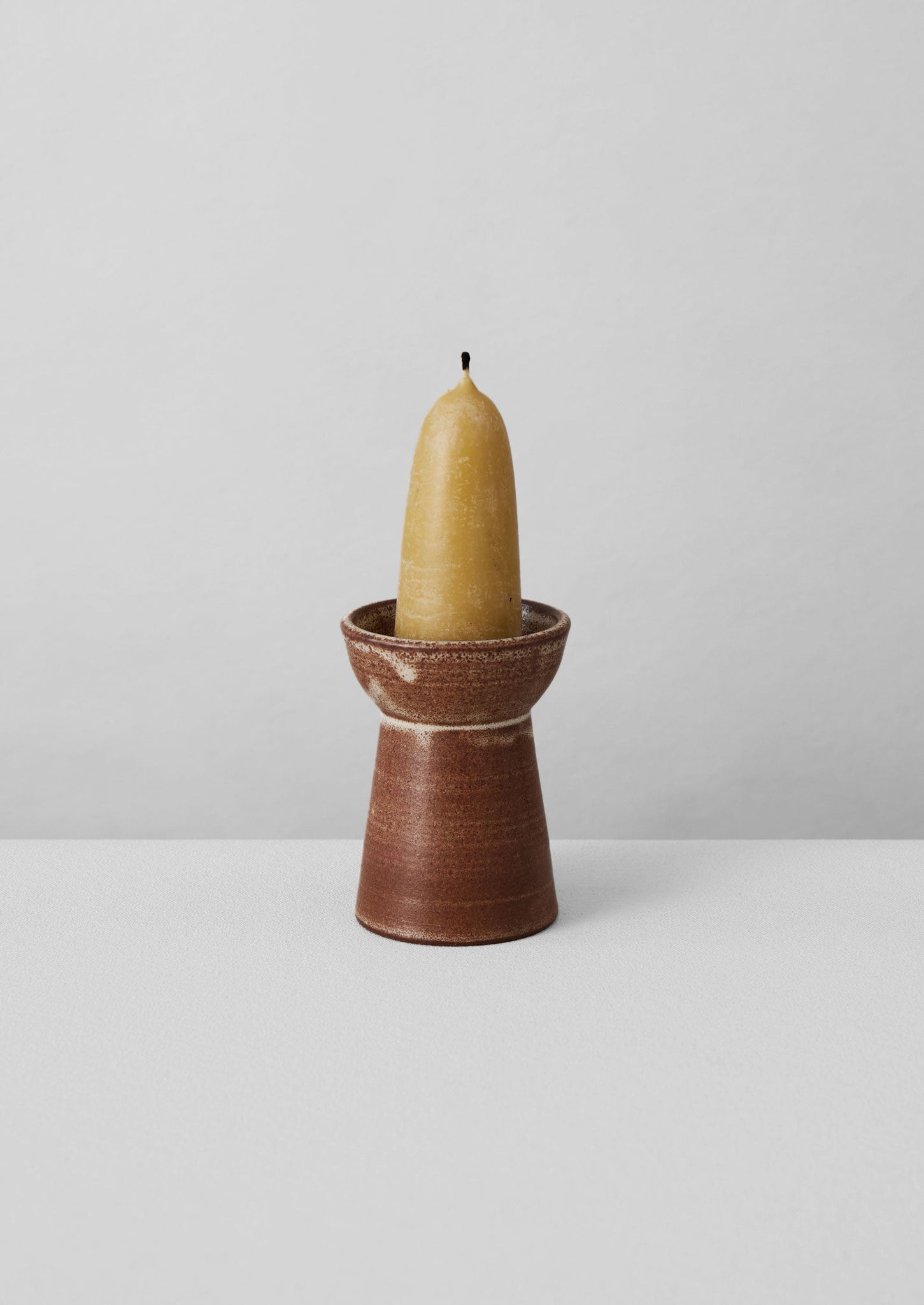 SZ Ceramics Pillar Candle Holder | Chestnut