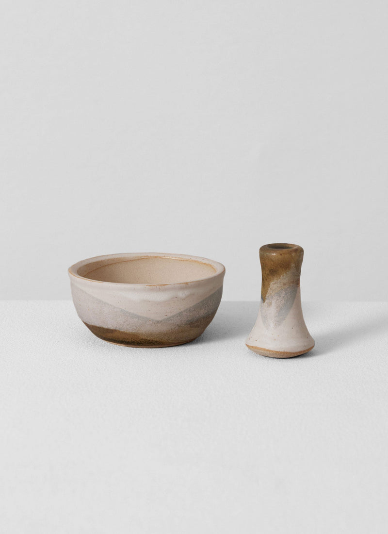 Maria Cabrera Spice Pestle and Mortar | Chalk/Shade Blue