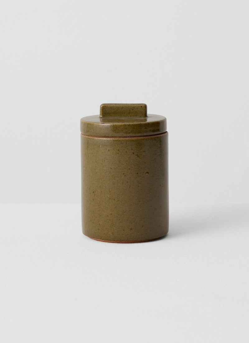 Cisco And The Sun Stoneware Storage Jar | Moss