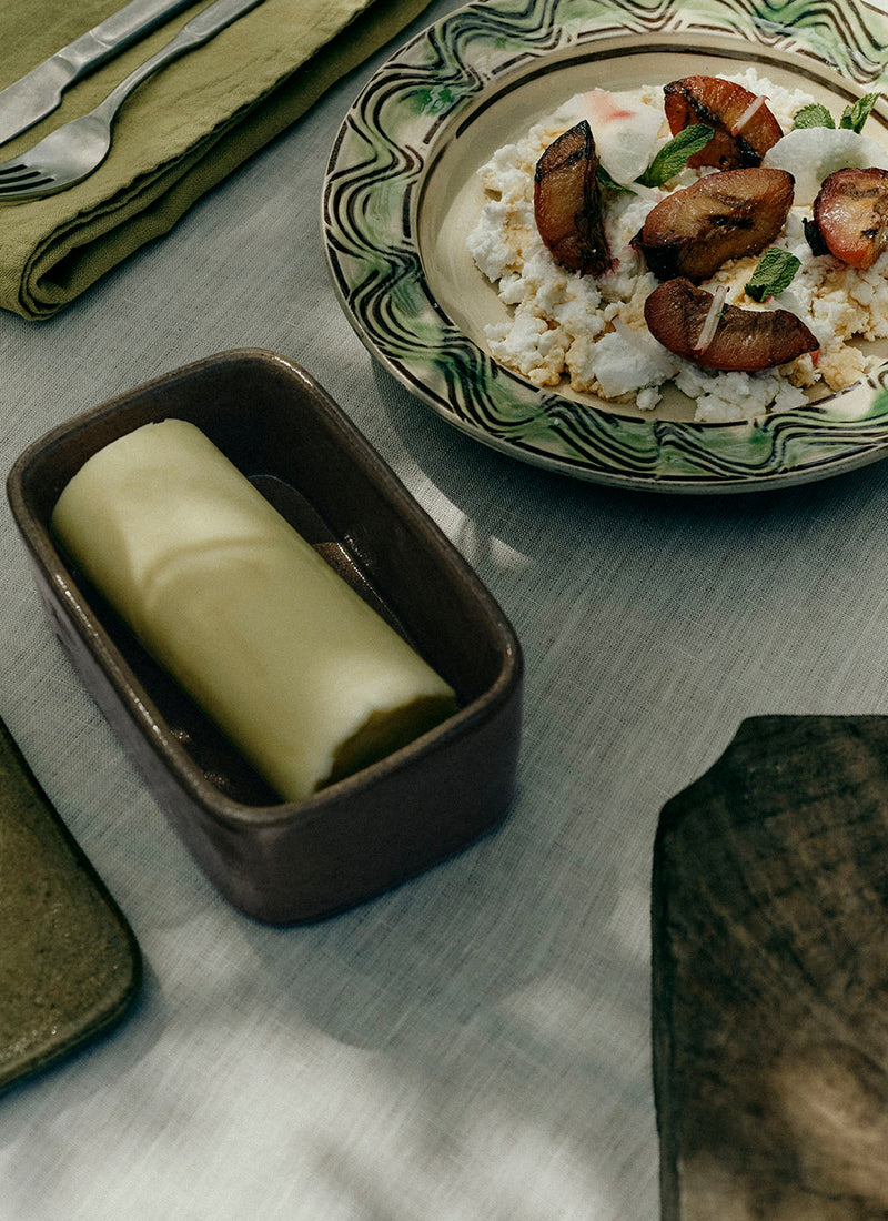 Cisco And The Sun Stoneware Butter Box | Moss