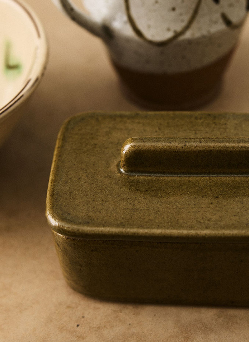 Cisco And The Sun Stoneware Butter Box | Moss