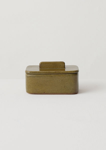 Stoneware Butter Box Moss