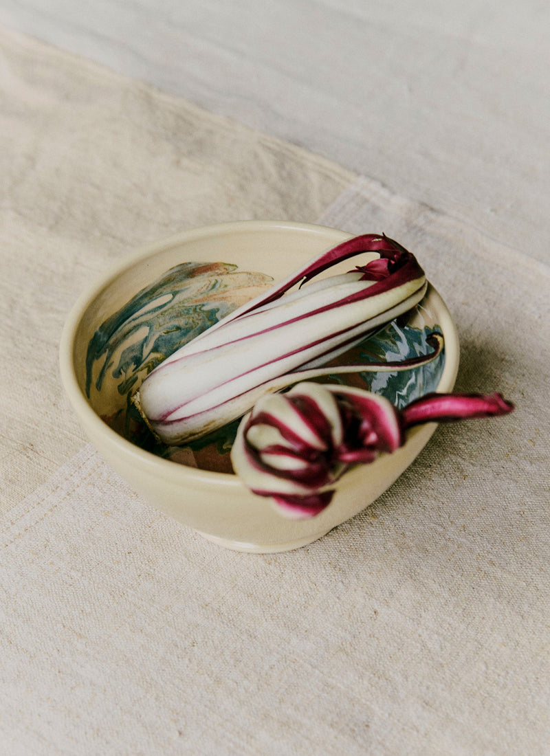 Poterie Barbotine Marbled Breakfast Bowl | Sand/Moss