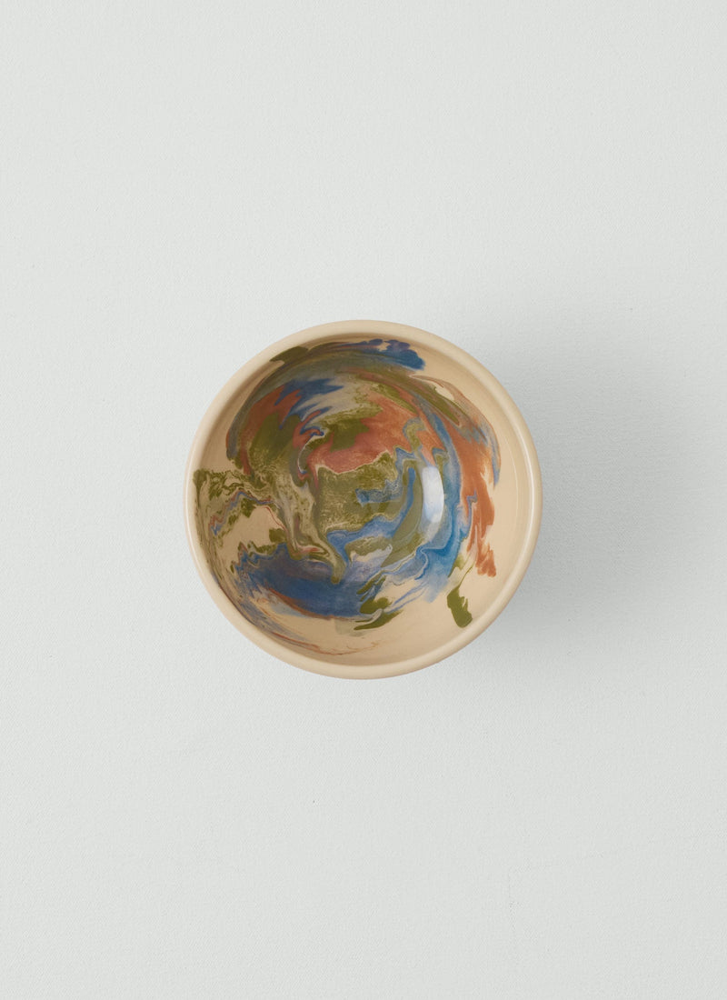 Poterie Barbotine Marbled Breakfast Bowl | Sand/Moss