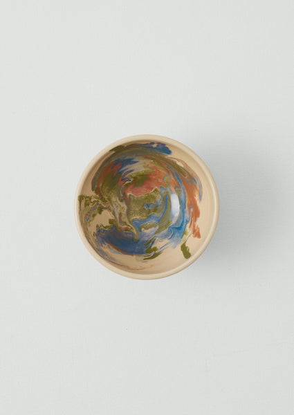 Poterie Barbotine Marbled Breakfast Bowl Sand Moss