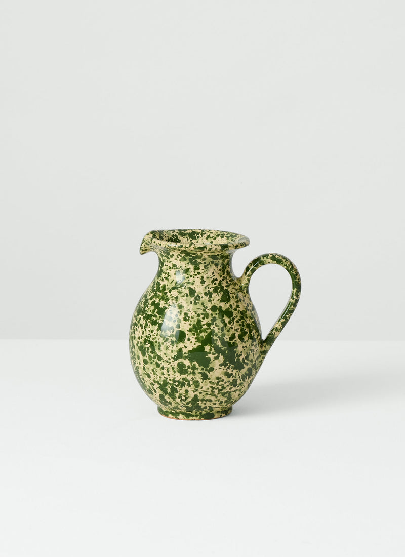 Cortona Splatter Jug | Cream/Leaf