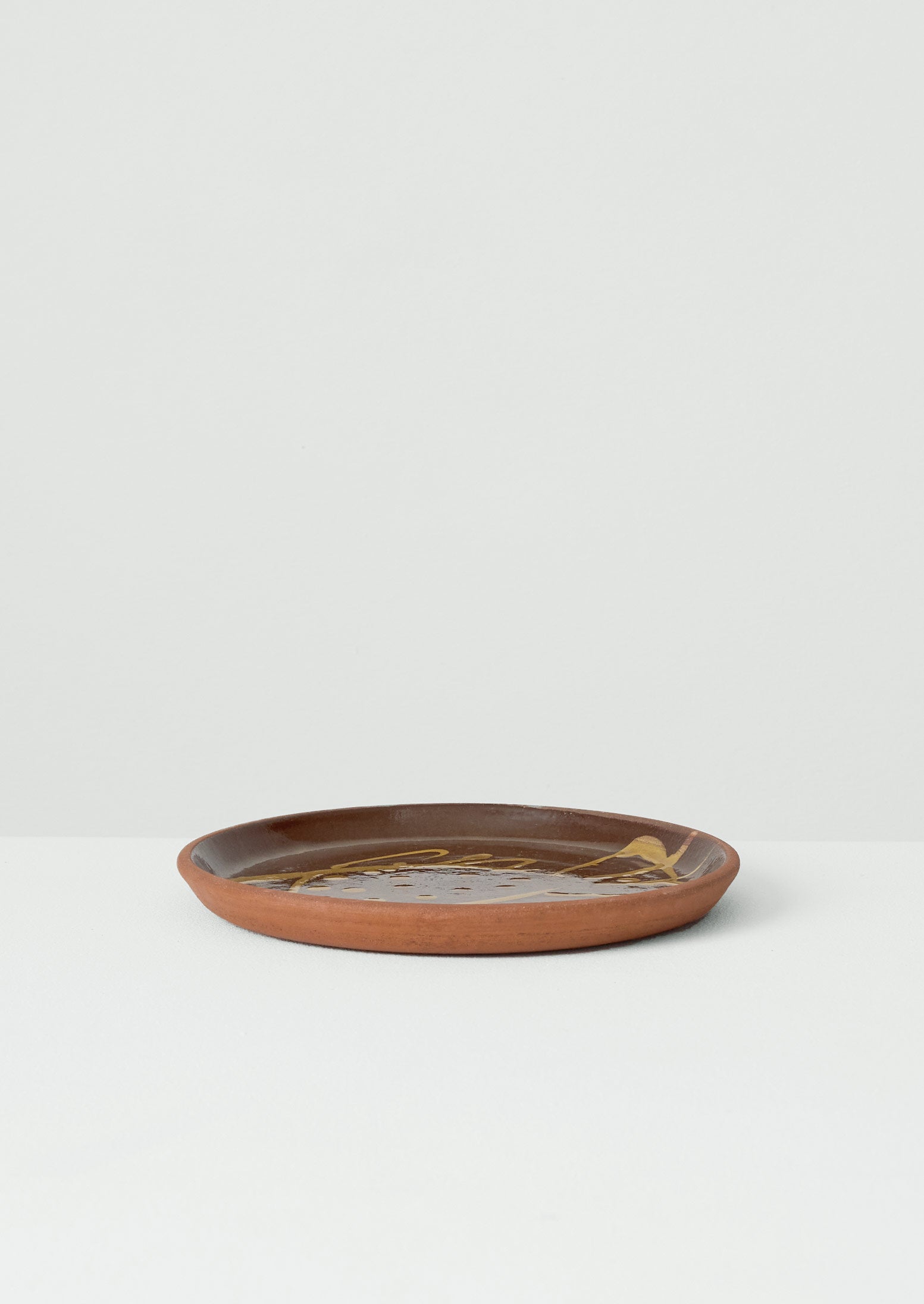 Ben Hall Slip Trailed Fish Plate | Terracotta/Ochre | TOAST