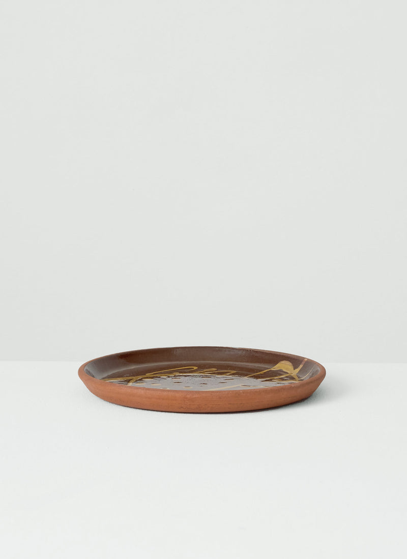 Ben Hall Slip Trailed Fish Plate | Terracotta/Ochre