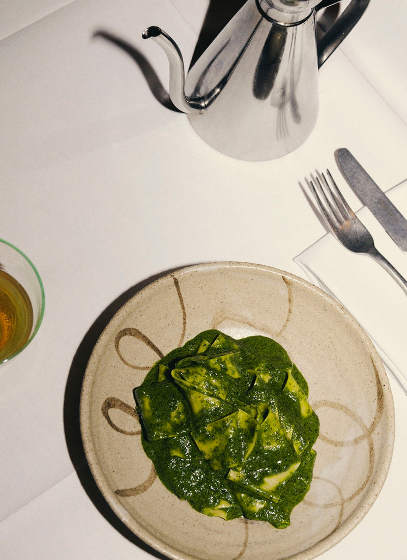 Skye Corewijn Wave Pasta Plate | Buff Stone