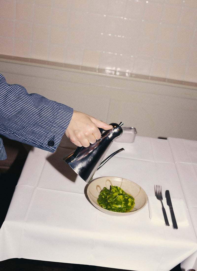 Skye Corewijn Wave Pasta Plate | Buff Stone