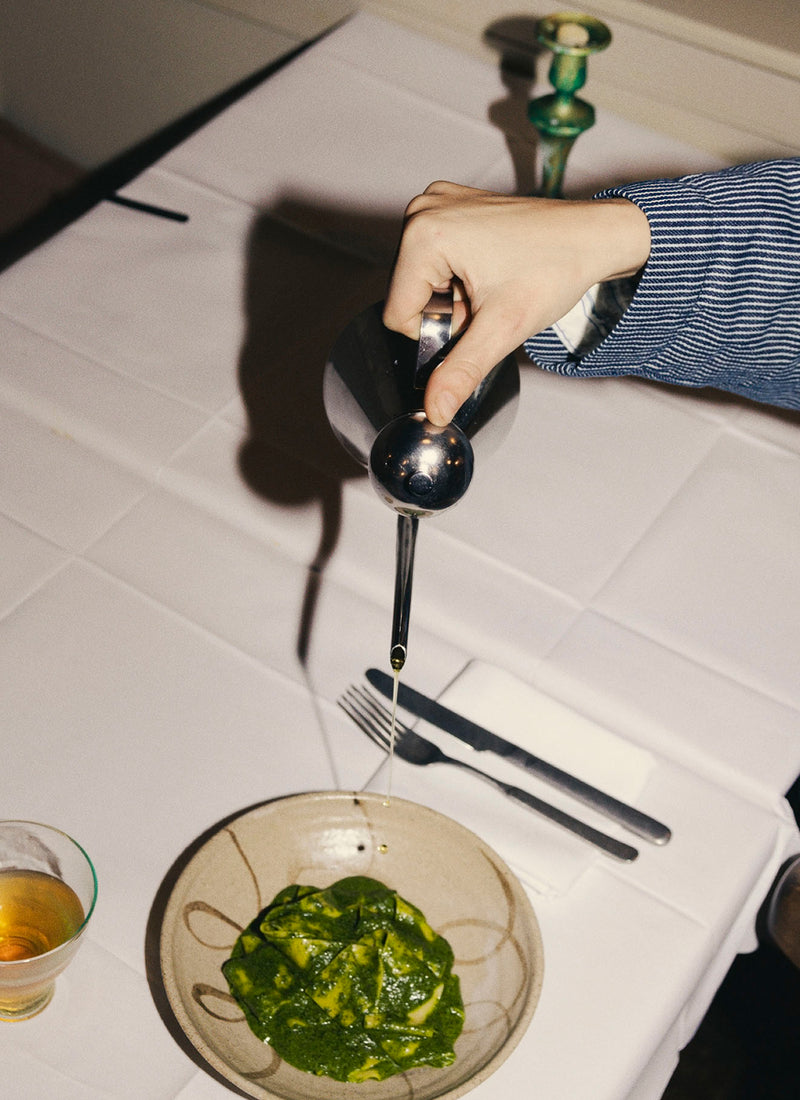 Skye Corewijn Wave Pasta Plate | Buff Stone