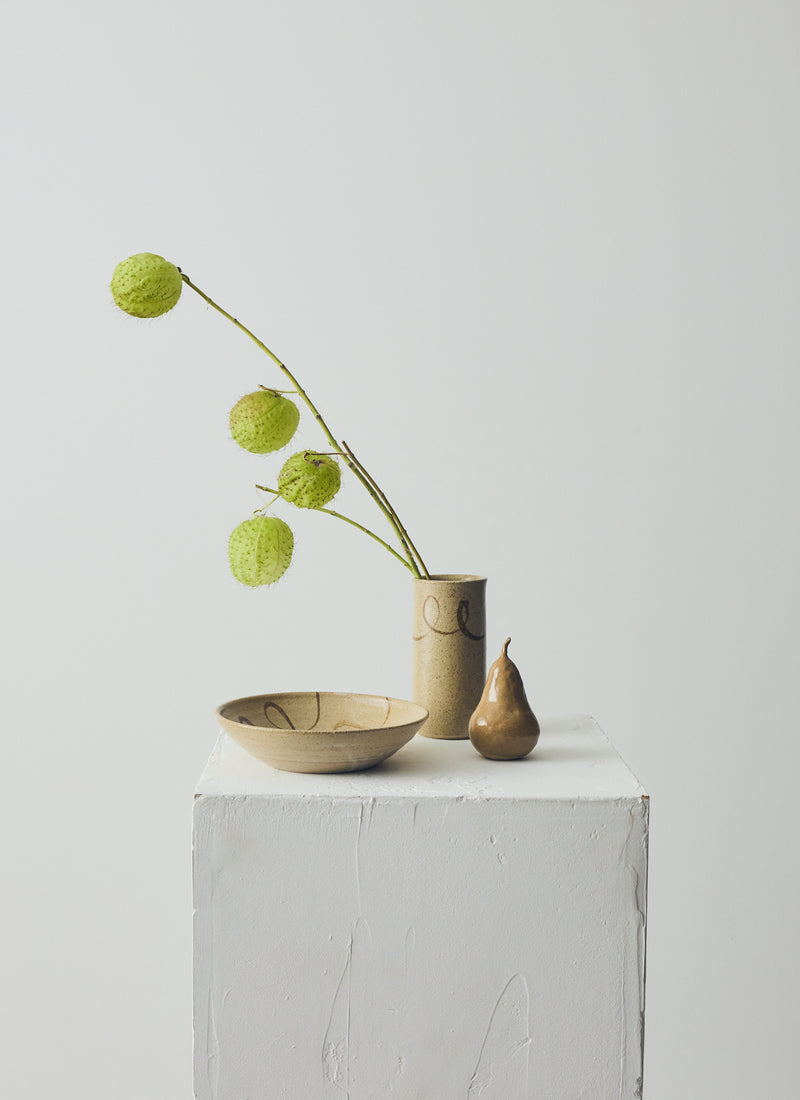 Skye Corewijn Wave Pasta Plate | Buff Stone