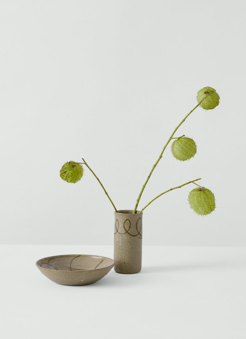 Skye Corewijn Wave Pasta Plate | Buff Stone