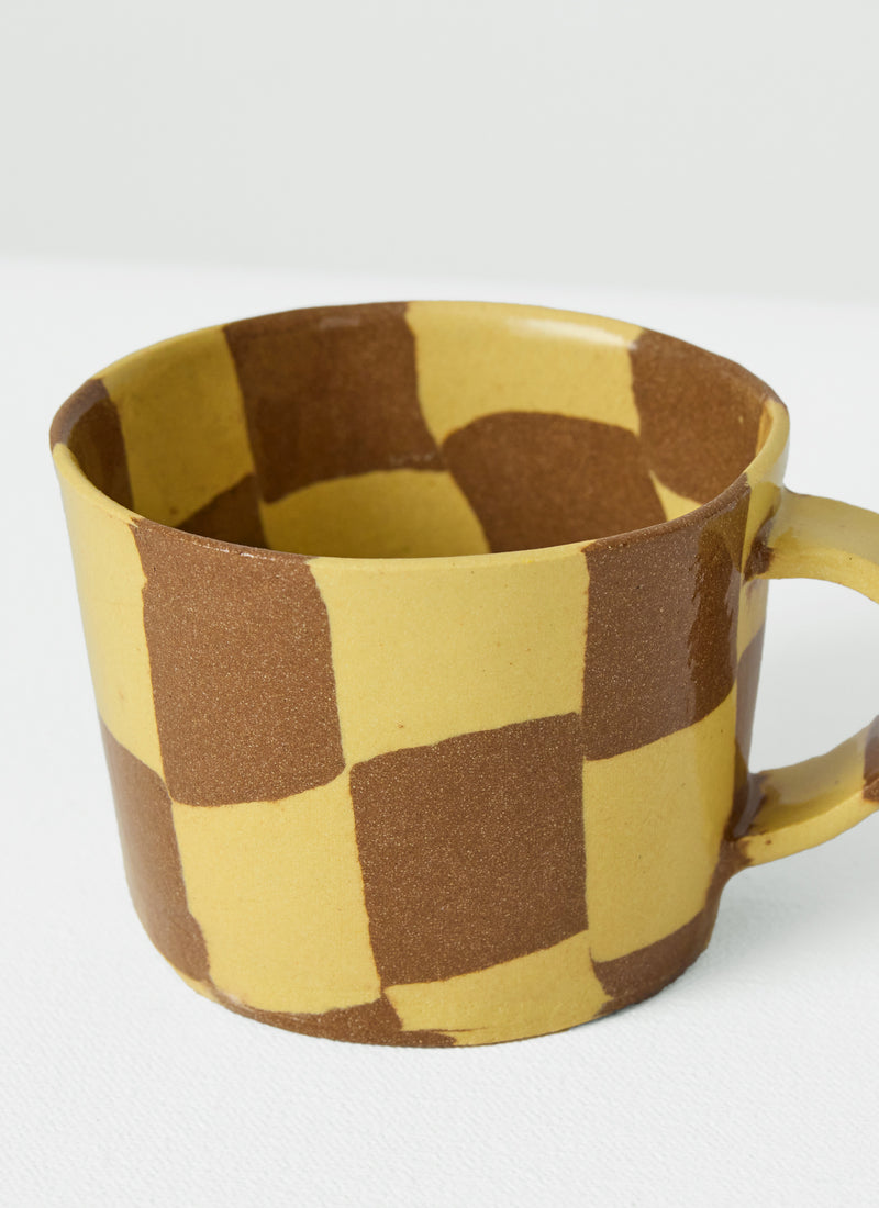 Fern Taylor Nerikomi Wide Mug | Chestnut/Pale Yellow