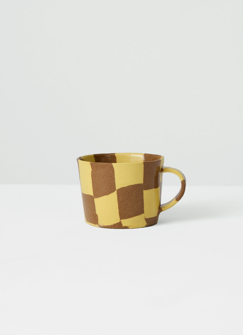 Fern Taylor Nerikomi Wide Mug | Chestnut/Pale Yellow