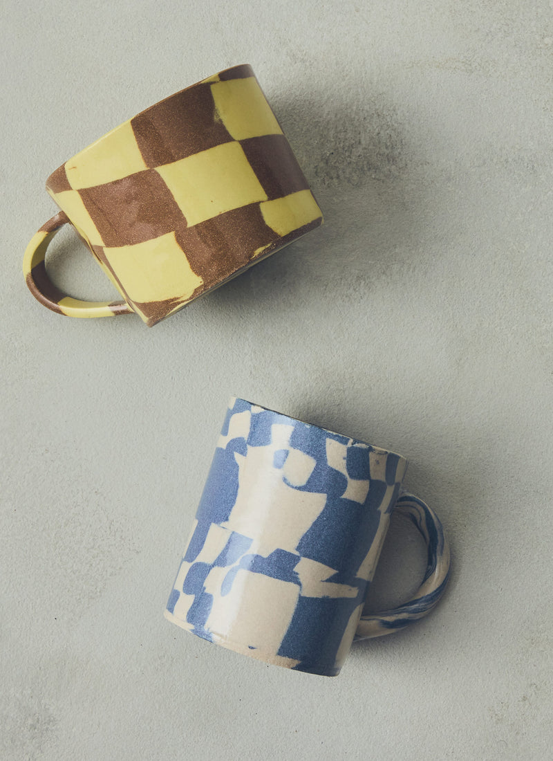 Fern Taylor Nerikomi Mug | Ivory/Cobalt