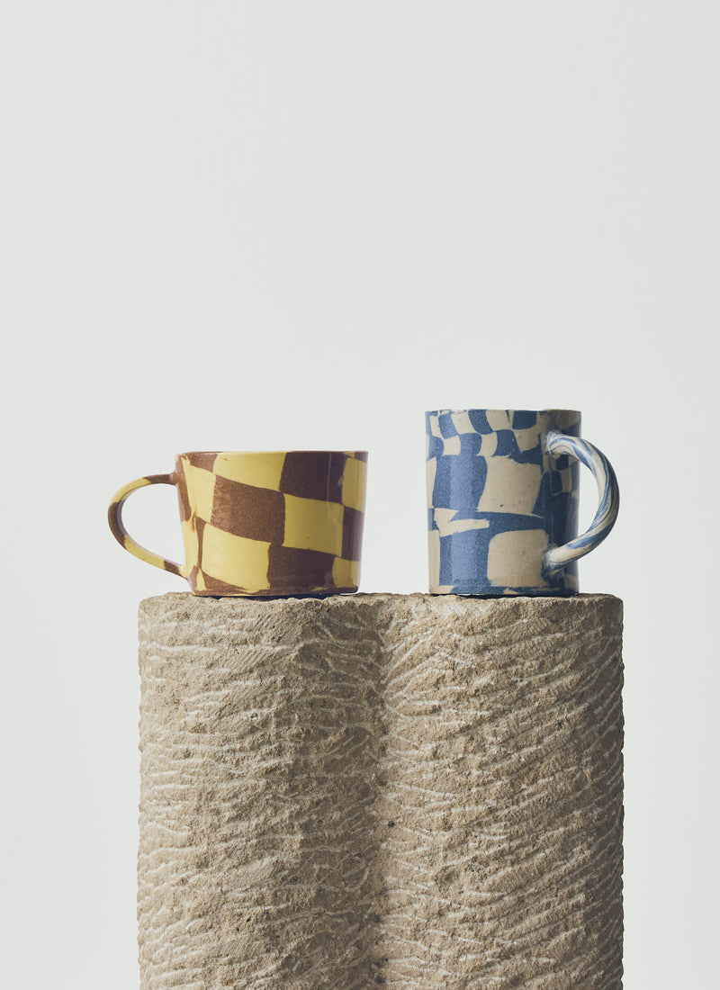 Fern Taylor Nerikomi Mug | Ivory/Cobalt