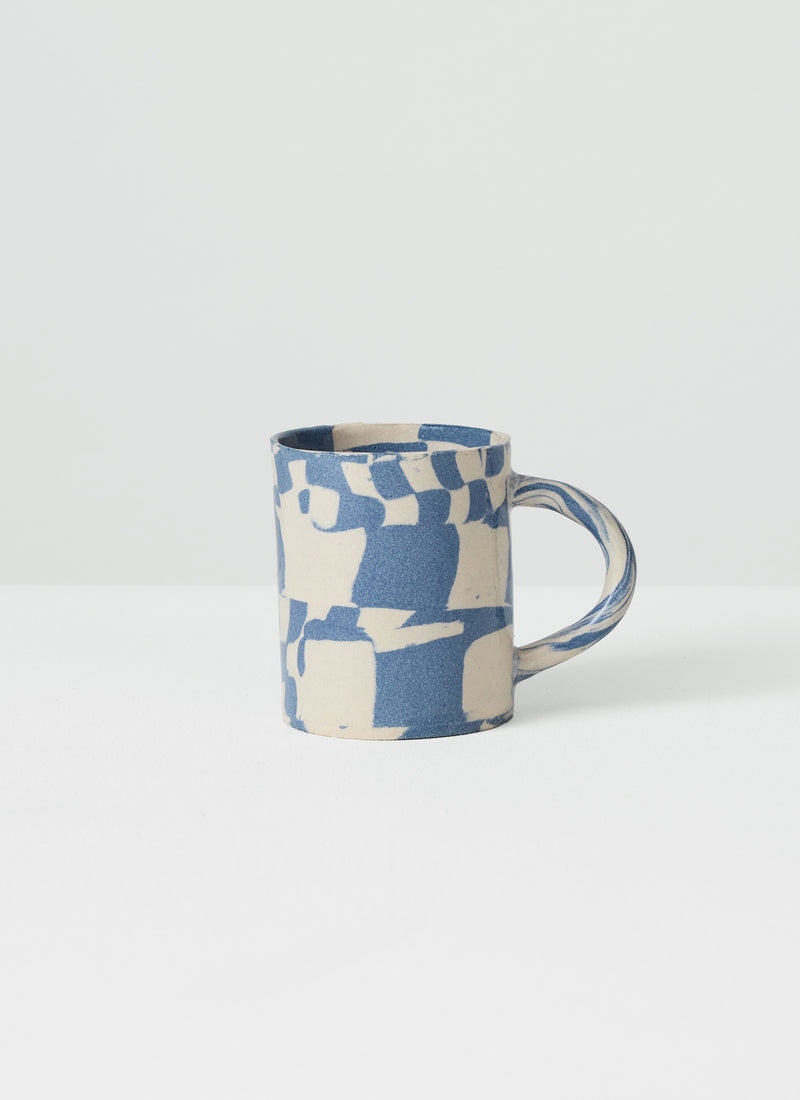 Fern Taylor Nerikomi Mug | Ivory/Cobalt