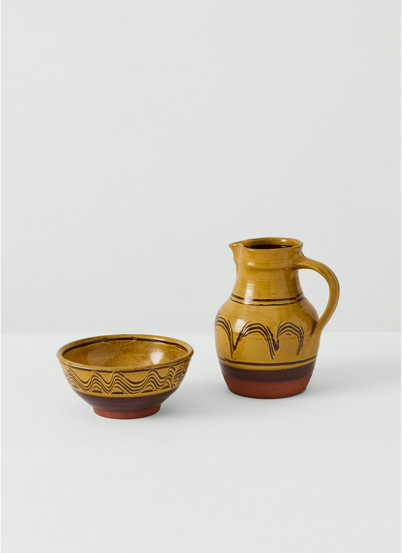 Matt Grimmitt Slipware Jug | Honey/Terracotta