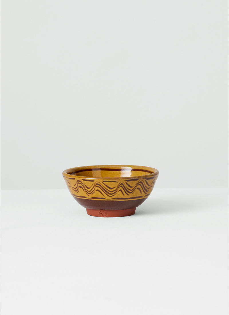 Matt Grimmitt Slipware Bowl | Honey/Terracotta