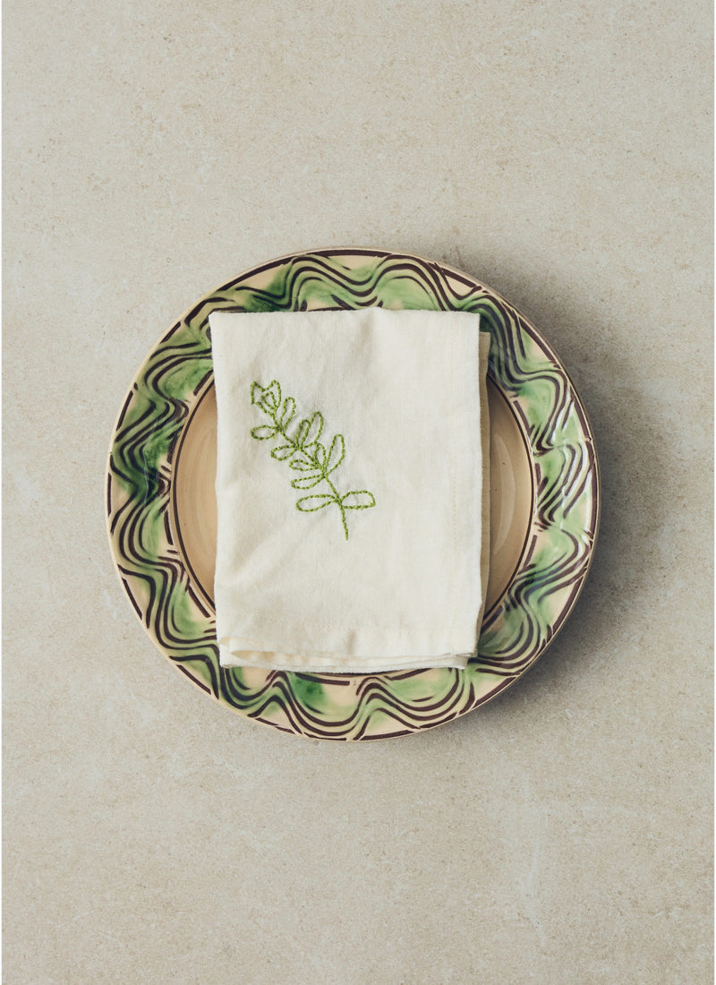 Matt Grimmitt Slipware Plate | Cream/Terracotta