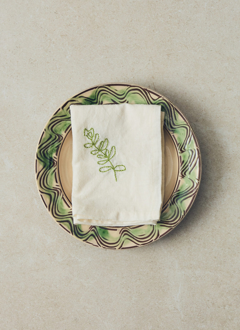 Matt Grimmitt Slipware Plate | Cream/Terracotta