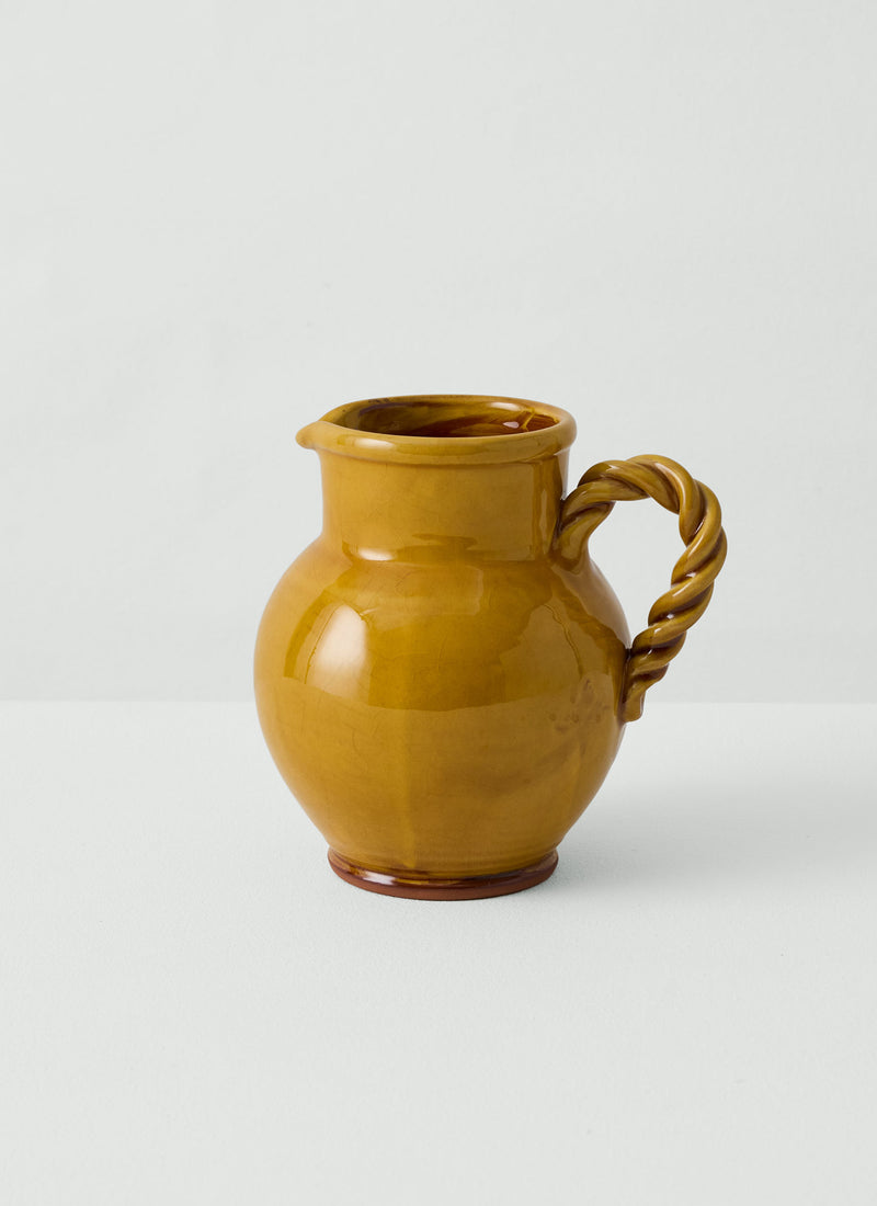 Poterie Barbotine Twisted Pitcher | Honey