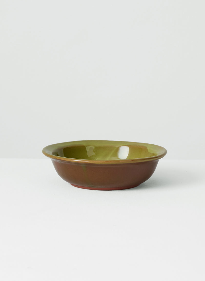 Poterie Barbotine Deep Bowl | Anise/Terracotta