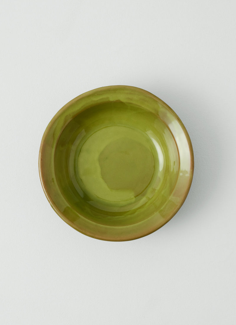 Poterie Barbotine Deep Bowl | Anise/Terracotta