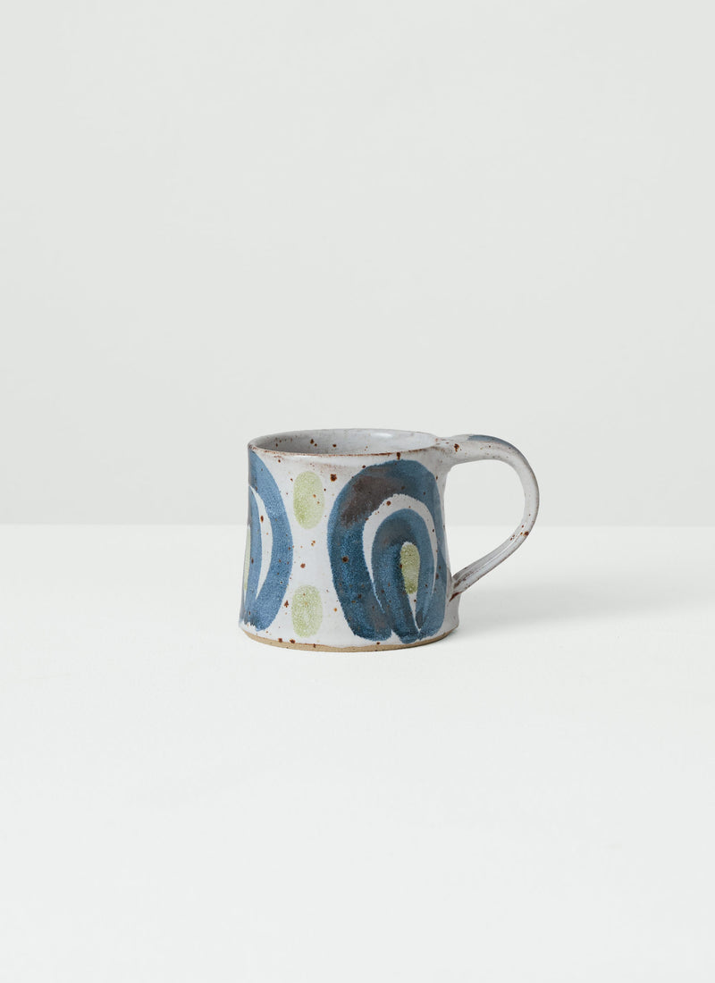 Annabel Roberts Stoneware Mug | White/Cobalt