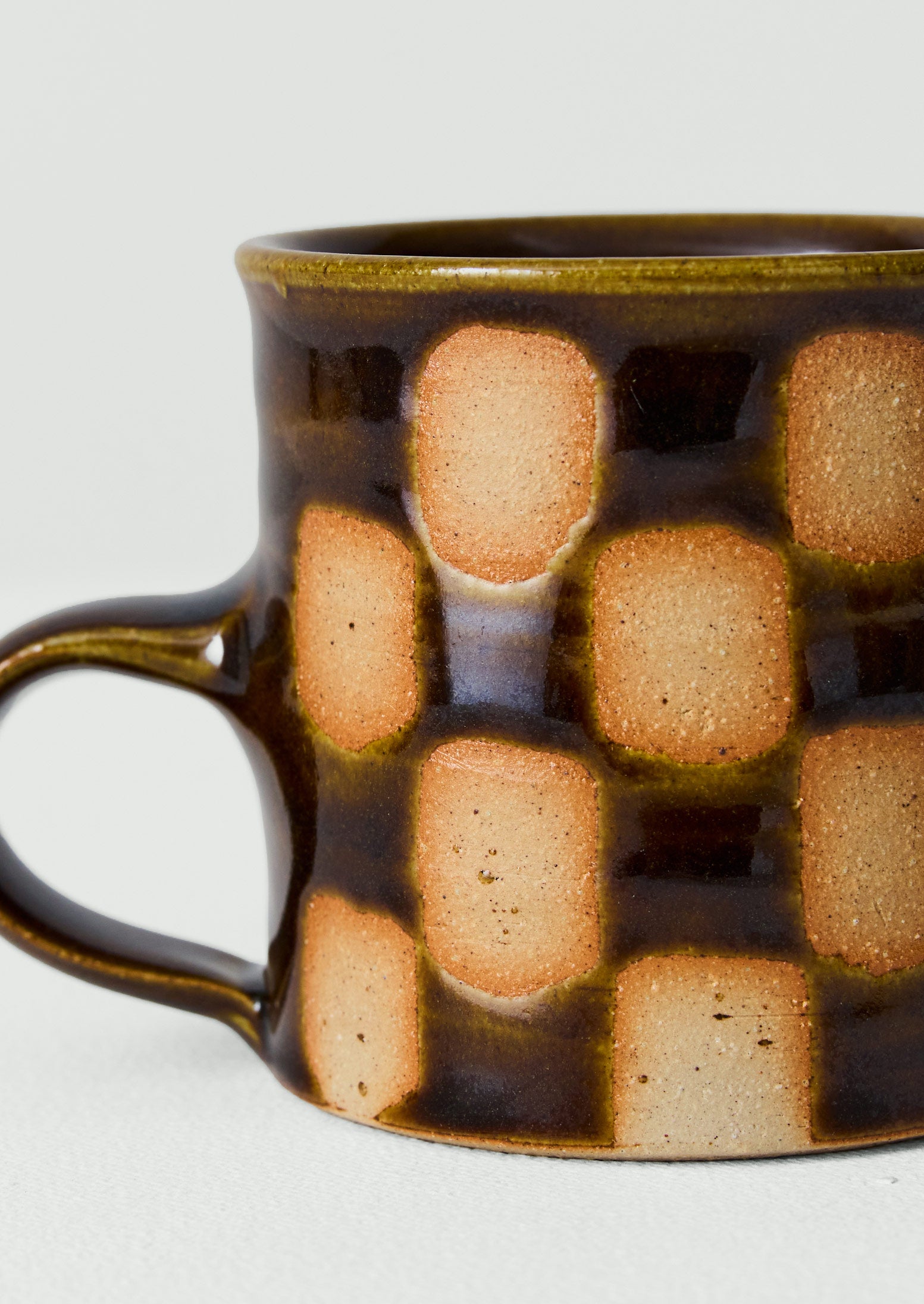 Edmund Davies Checkerboard Mug | Dark Honey | TOAST