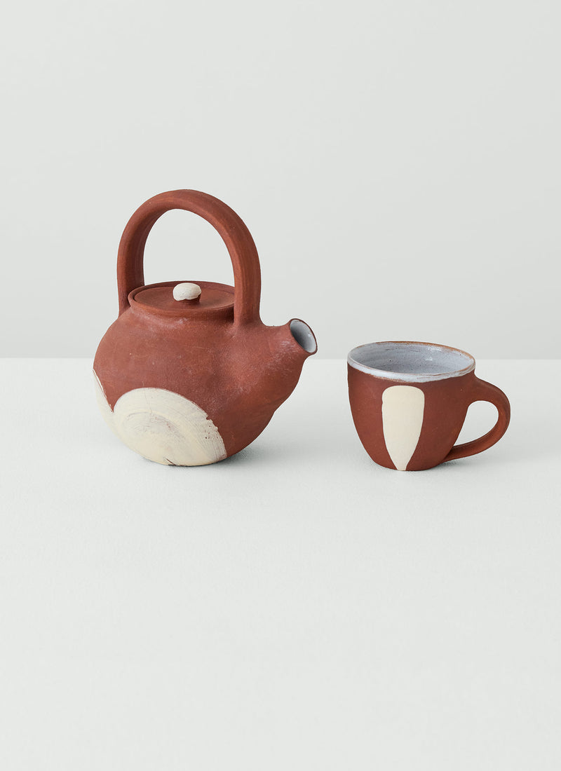 Shannon Bartlett-Smith Teapot | Iron Red/Ecru