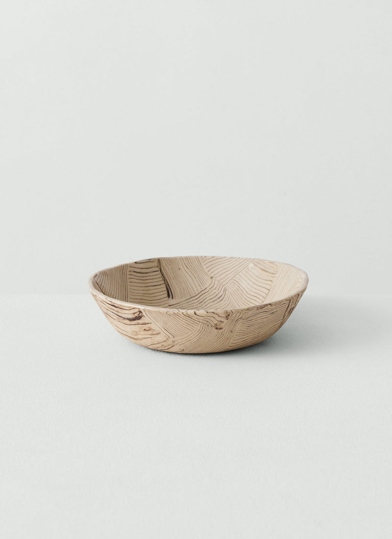 Fern Taylor Striped Nerikomi Bowl | Off White/Black