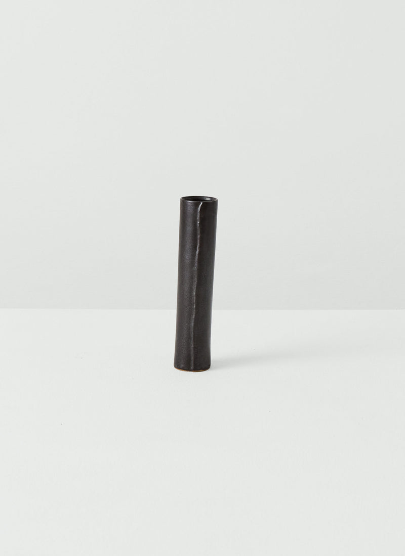 Tom Lawson Small Cylindrical Vase | Dark Chocolate