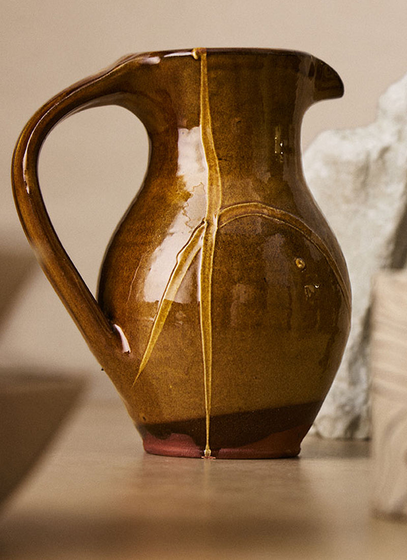 Mollie Milton Slipware Jug | Honey/Terracotta