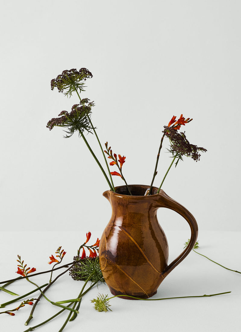 Mollie Milton Slipware Jug | Honey/Terracotta