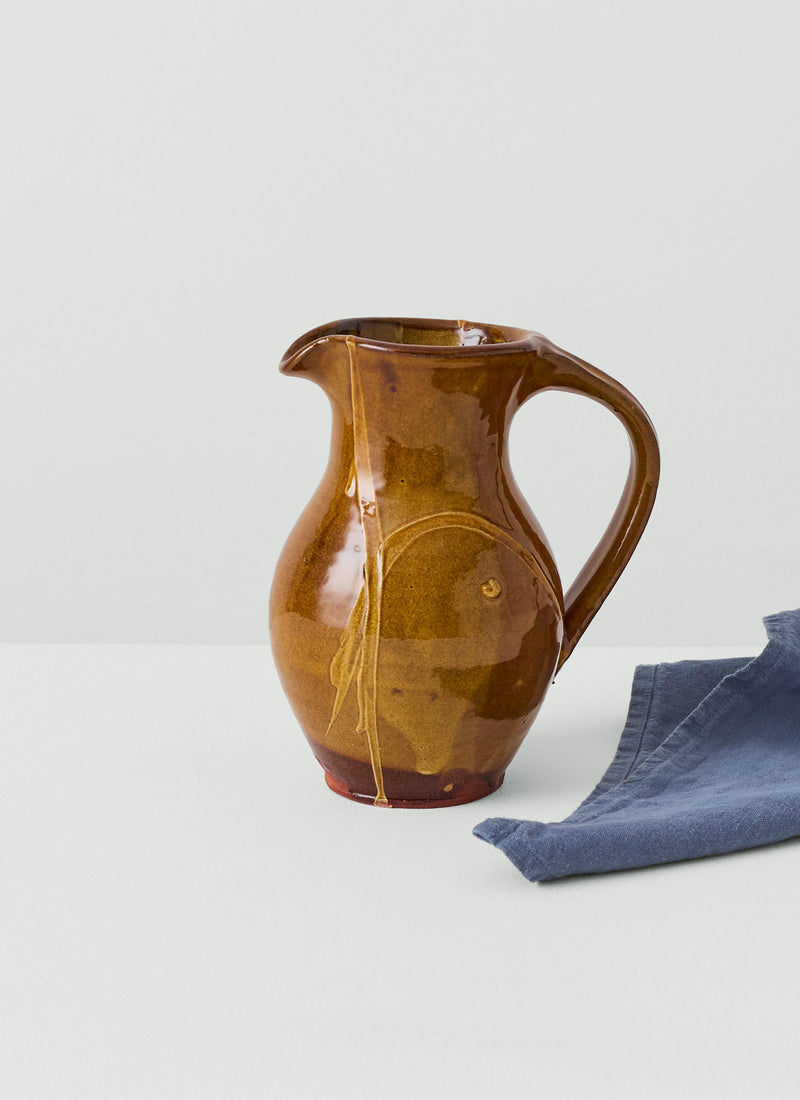 Mollie Milton Slipware Jug | Honey/Terracotta