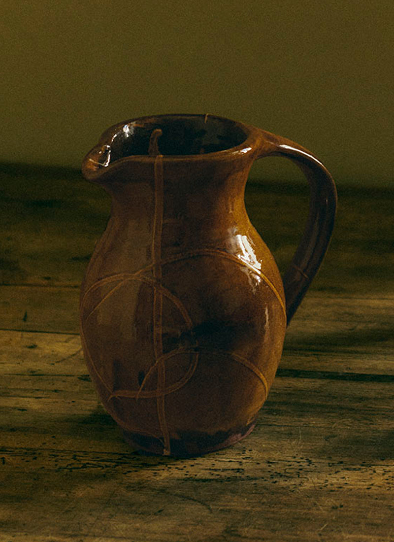 Mollie Milton Slipware Jug | Honey/Terracotta