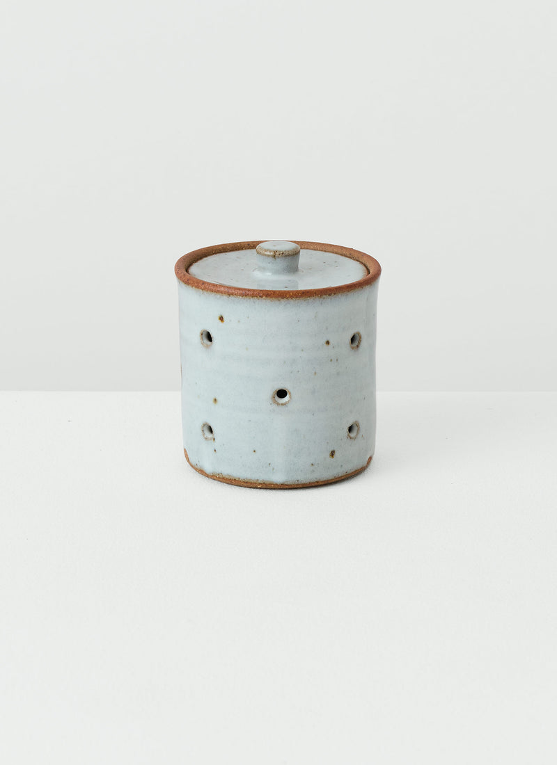 Leach Pottery Garlic Pot | Blue Nuka