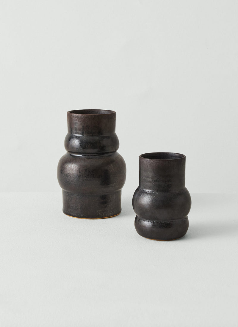 Yankai Wood Fired Vase | Carbon Black