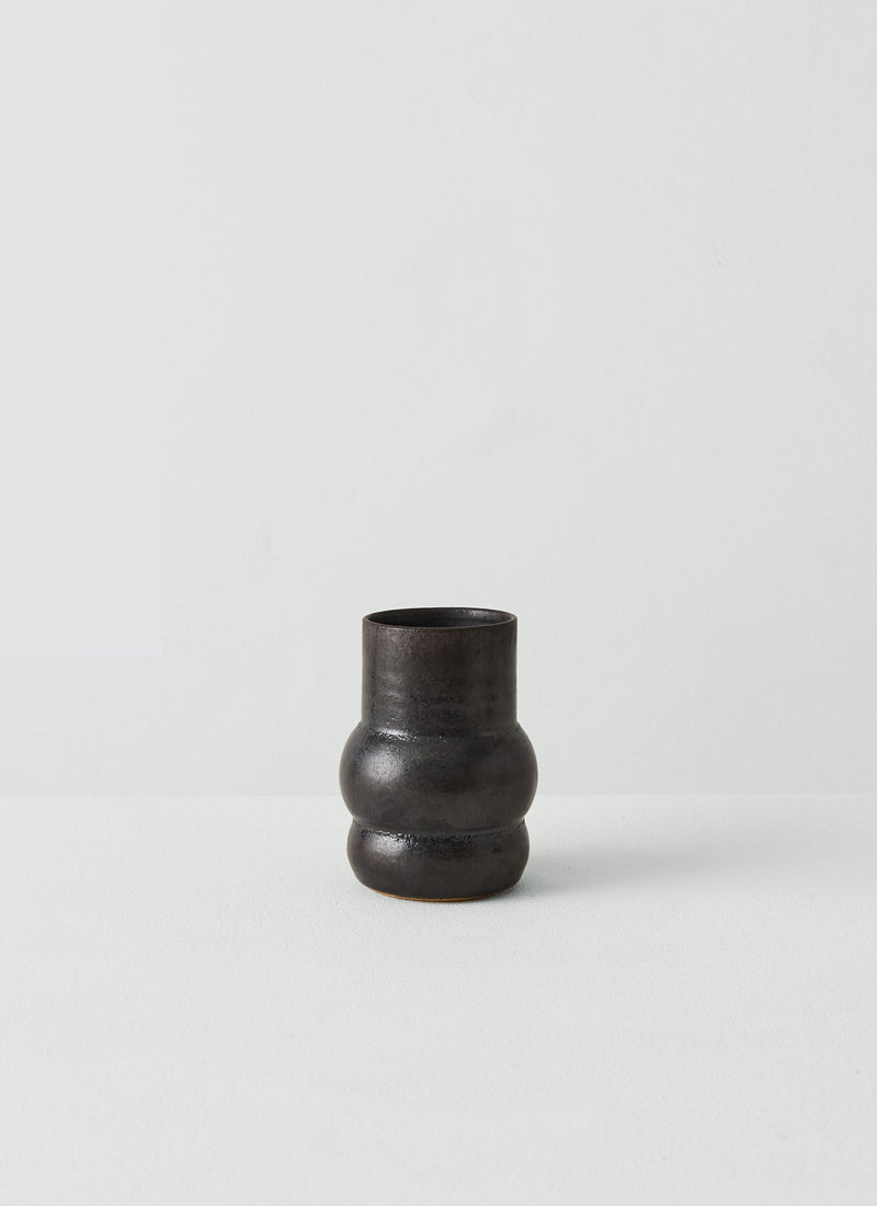 Yankai Wood Fired Vase | Carbon Black