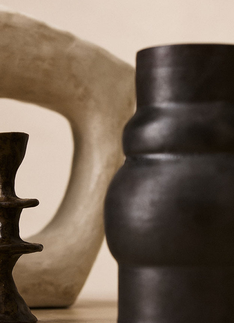 Soweh Wood Fired Vase | Carbon Black