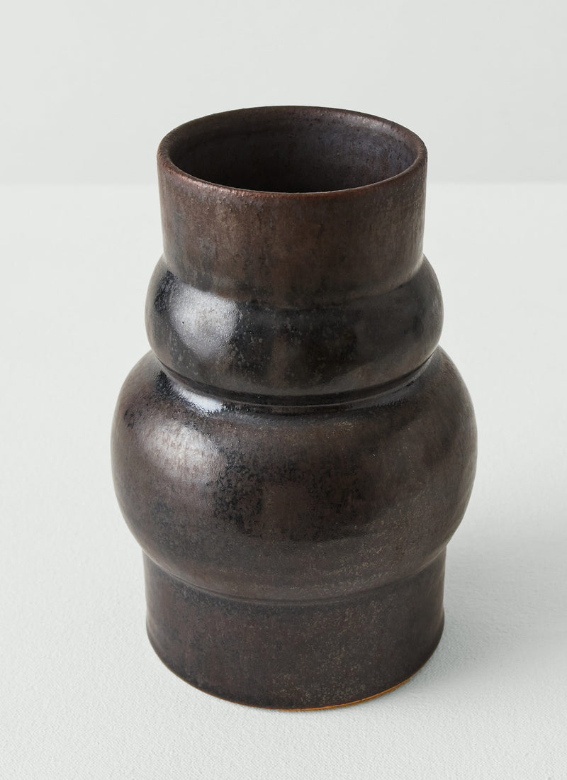 Soweh Wood Fired Vase | Carbon Black