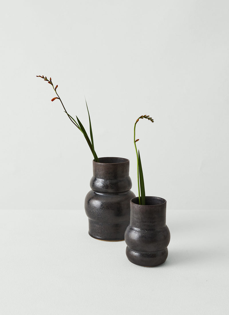 Soweh Wood Fired Vase | Carbon Black