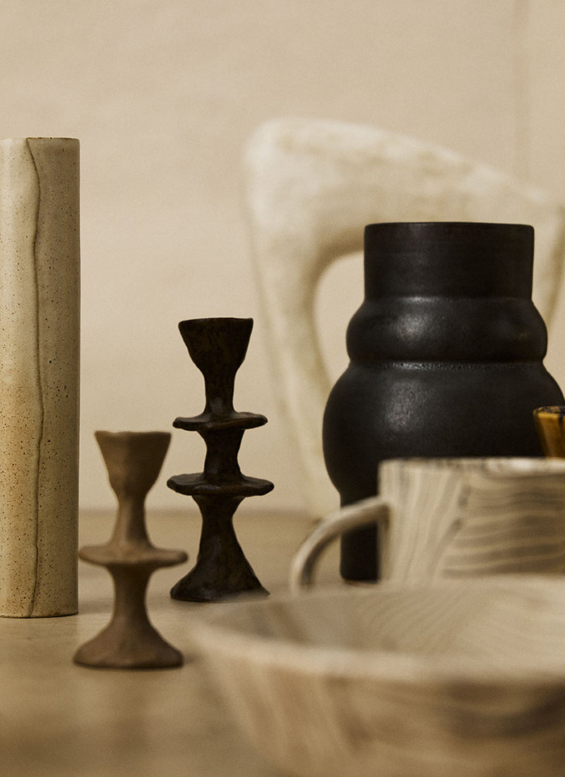 Soweh Wood Fired Vase | Carbon Black